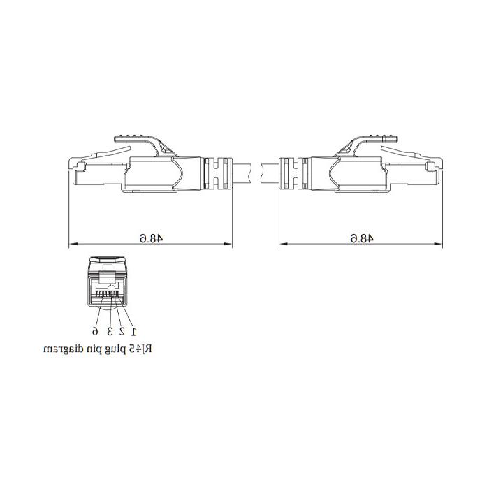 RJ45 male/RJ45 male、Double ended pre cast PVC shield non flexible cable、EtherCat network cable、Green sheath、0C3043-XXX